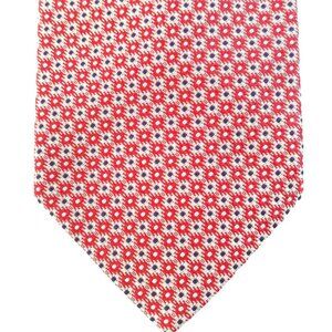 Gianfranco Ferre Red Geometric Floral  Silk Tie Office Party Business Casual